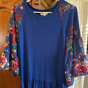 The Pioneer Woman Royal Blue Floral Blouse